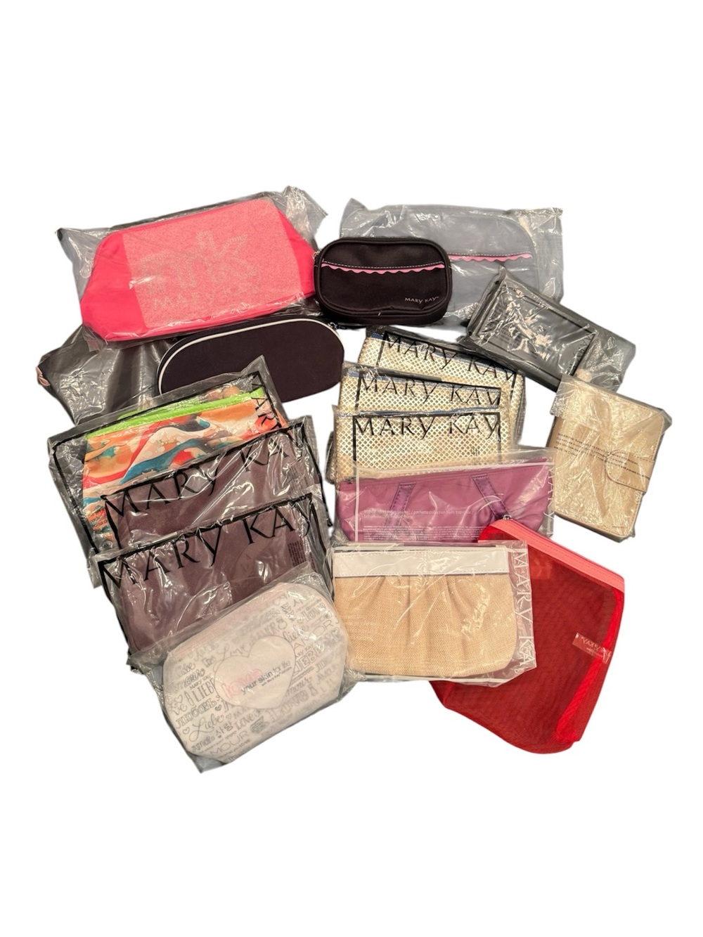NEW Mary Kay Bundle of (15) Cosmetic Bags Makeup Bags Lot of Bags